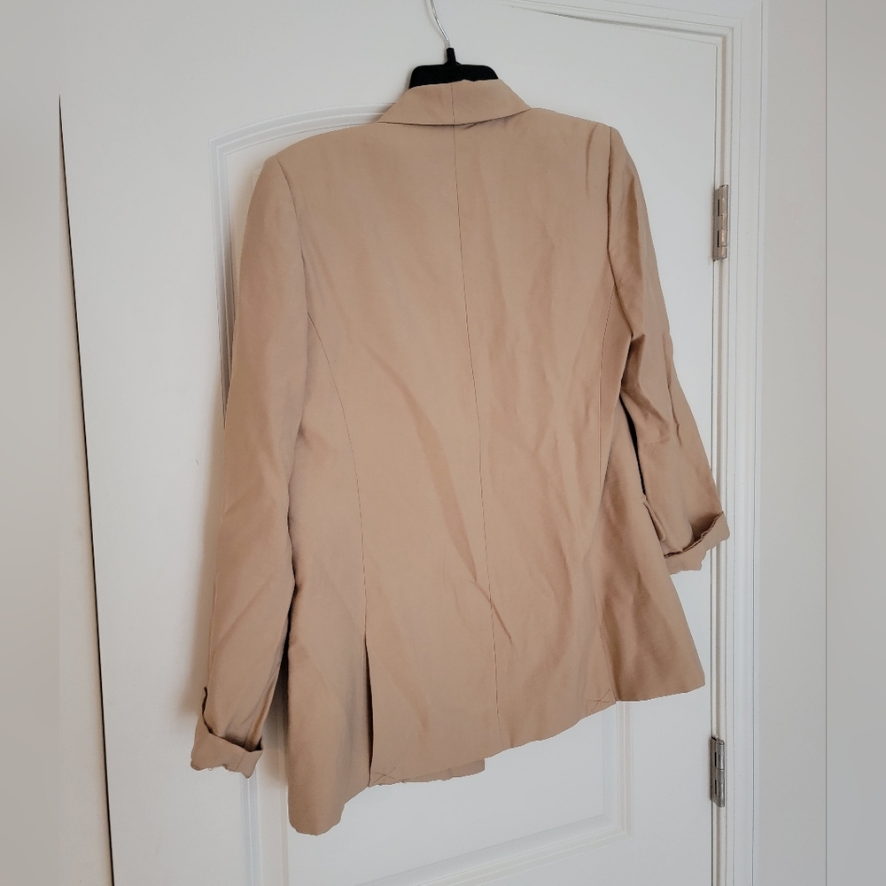 🆕️🤎 WAYF Betty Notched Lapel Blazer Beige Tan Classic Tan - Picture 9 of 12